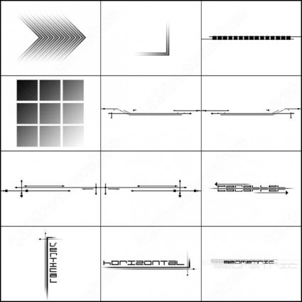 幾何学的なブラシ photoshop のブラシ