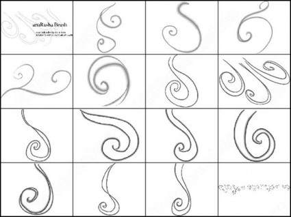 Photoshop のブラシはブラシを旋回します。