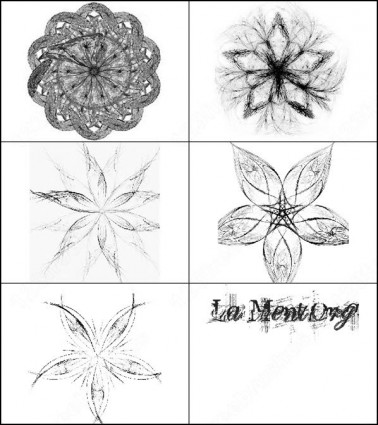 フラクタル花ブラシ photoshop のブラシ