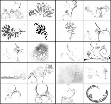 花の花ブラシ photoshop のブラシ