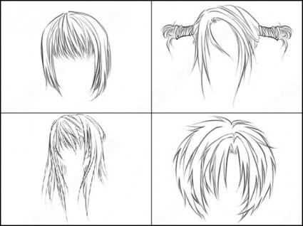 キャラクター毛ブラシ photoshop のブラシします。