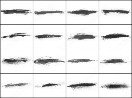 18 水平汚れブラシ photoshop のブラシします。