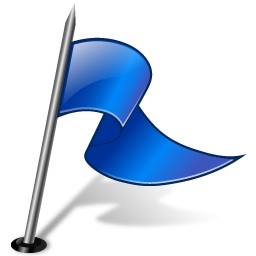 Flag3RightBlue 2 無料アイコン 50.19 KB