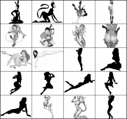 ピンナップ女の子ブラシ photoshop のブラシします。