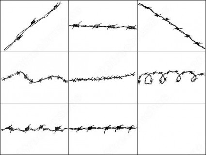 有刺鉄線ブラシ Photoshop のブラシ 無料素材イラスト ベクターのフリーデザイナー