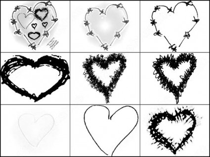 心のブラシ photoshop のブラシ