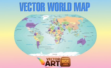 ベクター世界地図無料ベクター 782.70 KB