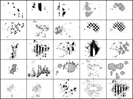 このパックには、約 25 スパッタ ブラシ photoshop のブラシ