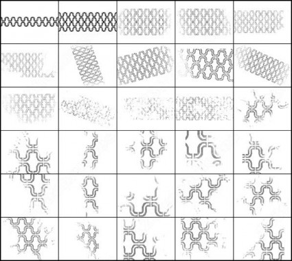 グランジのブラシ photoshop のブラシをカール