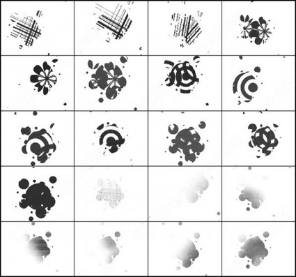 20 グランジ フォトショ ブラシ photoshop のブラシ