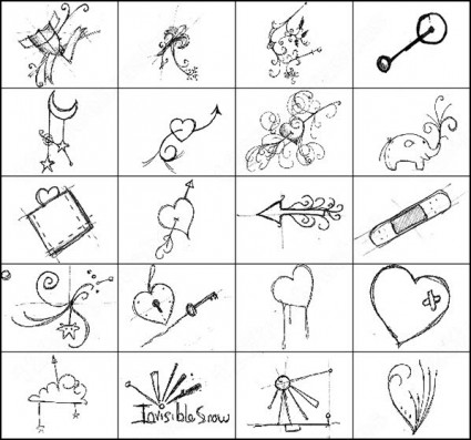 22 スケッチ ブック scribble ブラシ photoshop のブラシ