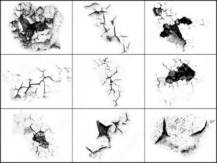 Photoshop のブラシはブラシ効果を亀裂します 無料素材イラスト ベクターのフリーデザイナー