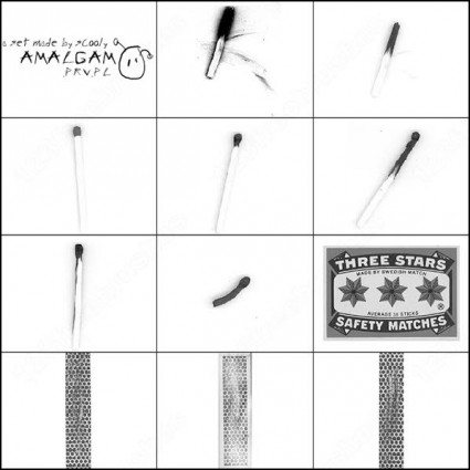 安全マッチ ブラシ photoshop のブラシします。