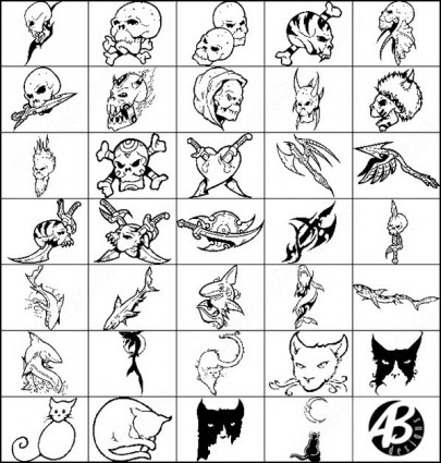 タトゥー ブラシ photoshop のブラシ