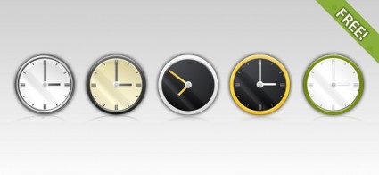 無料 5 PSD 時計アイコン Web デザイン - 無料の psd