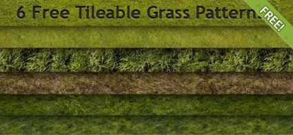 6 自由な Tileable 草パターンその他 - 無料の psd