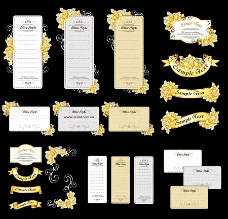 ベクターのリボン ・ カード無料ベクター 7.15 MB