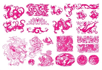 オリエンタル アート ベクター シルエット無料ベクター 3.46 MB