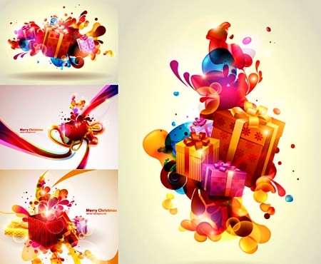 ベクター様式化されたギフト無料ベクター 20.62 MB