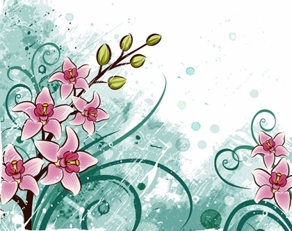 ユリの花をグランジ花柄背景無料のベクター 2 06 Mb 無料素材イラスト ベクターのフリーデザイナー