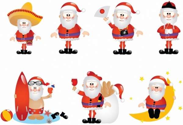 漫画サンタ ベクター設定無料ベクター 642.35 KB
