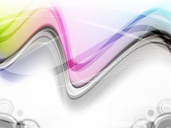 抽象的なベクター波無料ベクター 4.25 MB