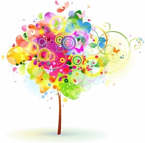 抽象的な木ベクター イラスト無料ベクター 1.98 MB