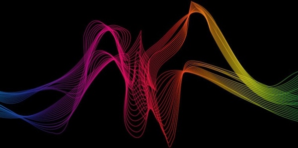 抽象的なカラフルな波背景無料ベクター 1,017.47 KB