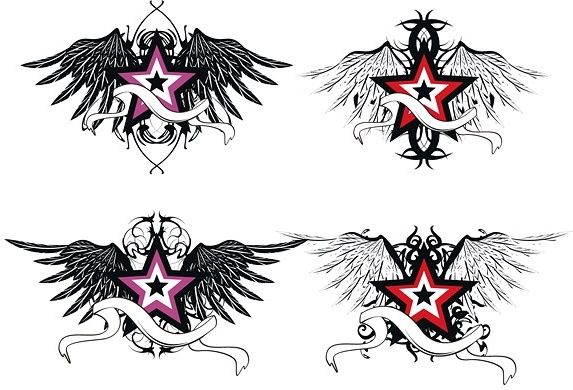 星の翼ベクター無料ベクター 1.28 MB