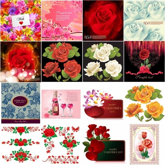 美しい花のベクター無料ベクター 20.35 MB