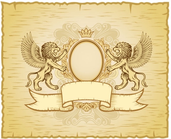 ライオン シールド ベクター 2 無料ベクター 311.37 KB