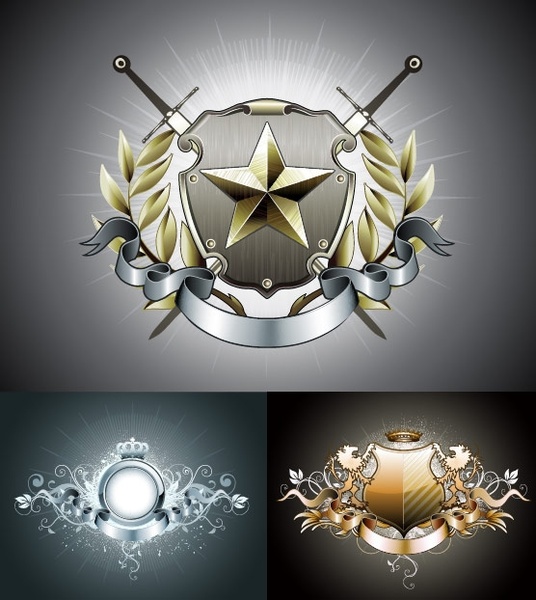 ベクター グラフィック ヨーロッパ バッジ無料ベクター 4.01 MB