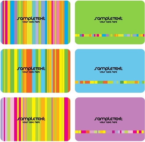 7 色の色カード テンプレート カード無料のベクター 331.82 KB