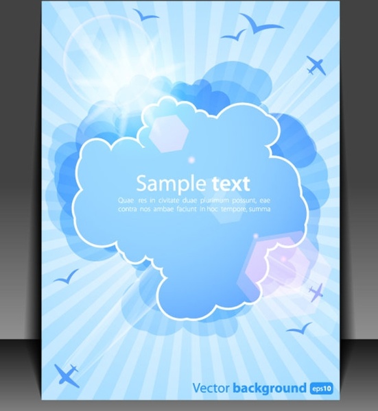 天気効果カード 02 ベクター無料ベクター 1.11 MB