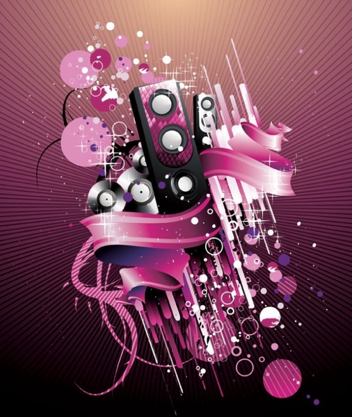 トレンド要素ベクター 2 ディスコ無料ベクター 874.86 KB