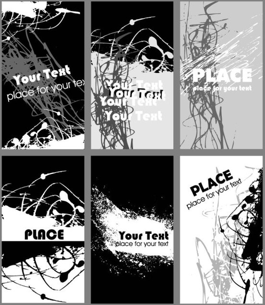 黒と白錆名刺デザイン テンプレート 1 無料のベクター ベクター 1.08 MB