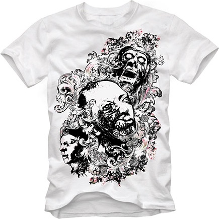 トレンド パターン スカル t シャツ デザイン ベクター無料ベクター 6.74 MB