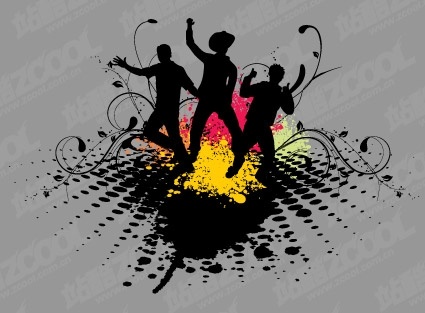 インク図シルエット傾向パターン ベクター無料ベクター 507.39 KB