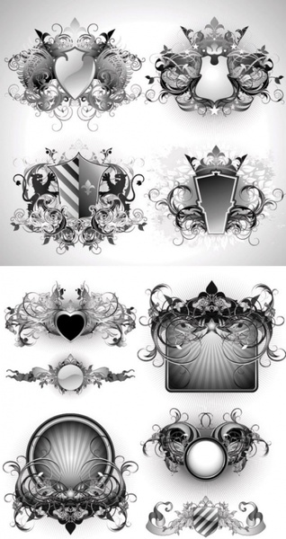 欧州パターン形状無料ベクター ベクター 2.25 MB