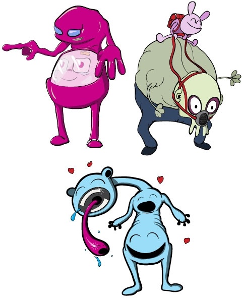 小さなモンスター無料のベクター傾向ベクターの 1.54 MB