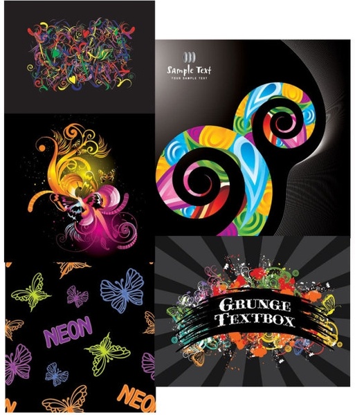 豪華な蝶のスタイルのベクター無料ベクター 3.98 MB