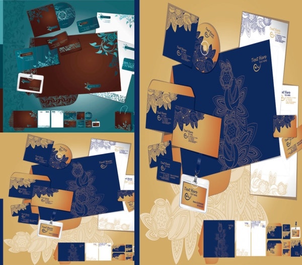 2 企業の vi デザイン テンプレート ベクター無料ベクター 7.07 MB