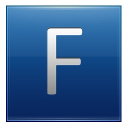 手紙 F ブルー無料アイコン 27.76 KB