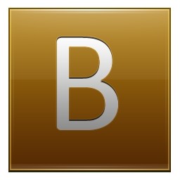 手紙 B ゴールド無料アイコン 34.83 KB