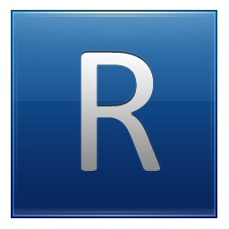 手紙 R ブルー無料アイコン 35.32 KB