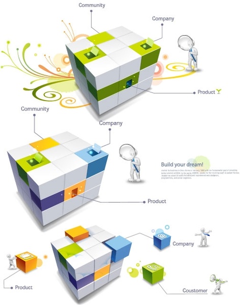 3 d キューブ 3 d 悪役ベクター無料ベクター 2.90 MB