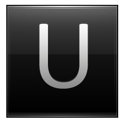 手紙 U 黒無料アイコン 28.07 KB