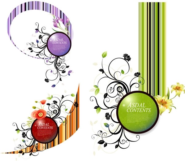 トレンド パターン要素ベクター 5 無料ベクター 4.35 MB