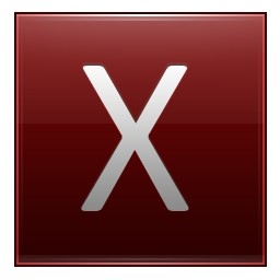 赤文字 X 無料アイコン 35.61 KB