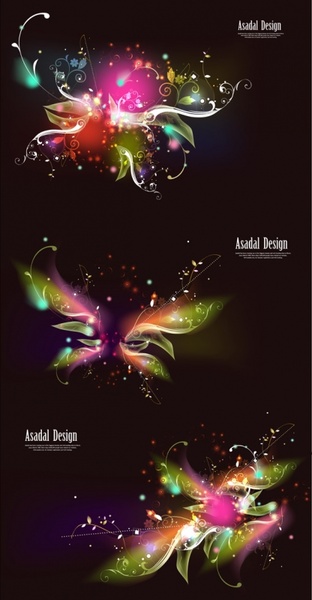 グレア パターン ベクター シリーズのクールな 1 自由ベクター 3.88 MB